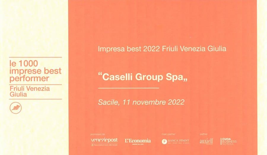 Caselli Group - Premio Top 1000 Imprese Friuli Venezia Giulia